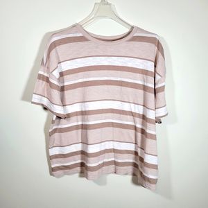 Universal Thread Striped Short Sleeve Shirt, Size Large